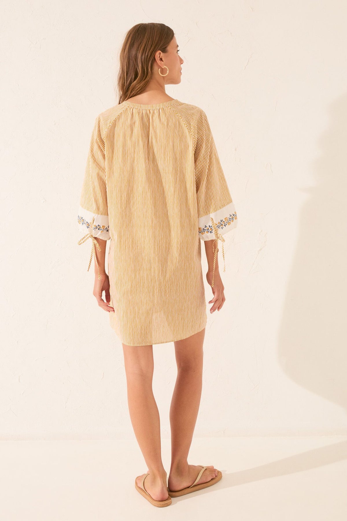 SHORT SLEEVES CAMISOLES - Yellow Print