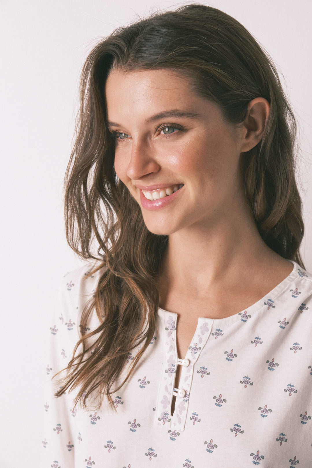 LONG SLEEVES SHORT NIGHTDRESS - Ivory