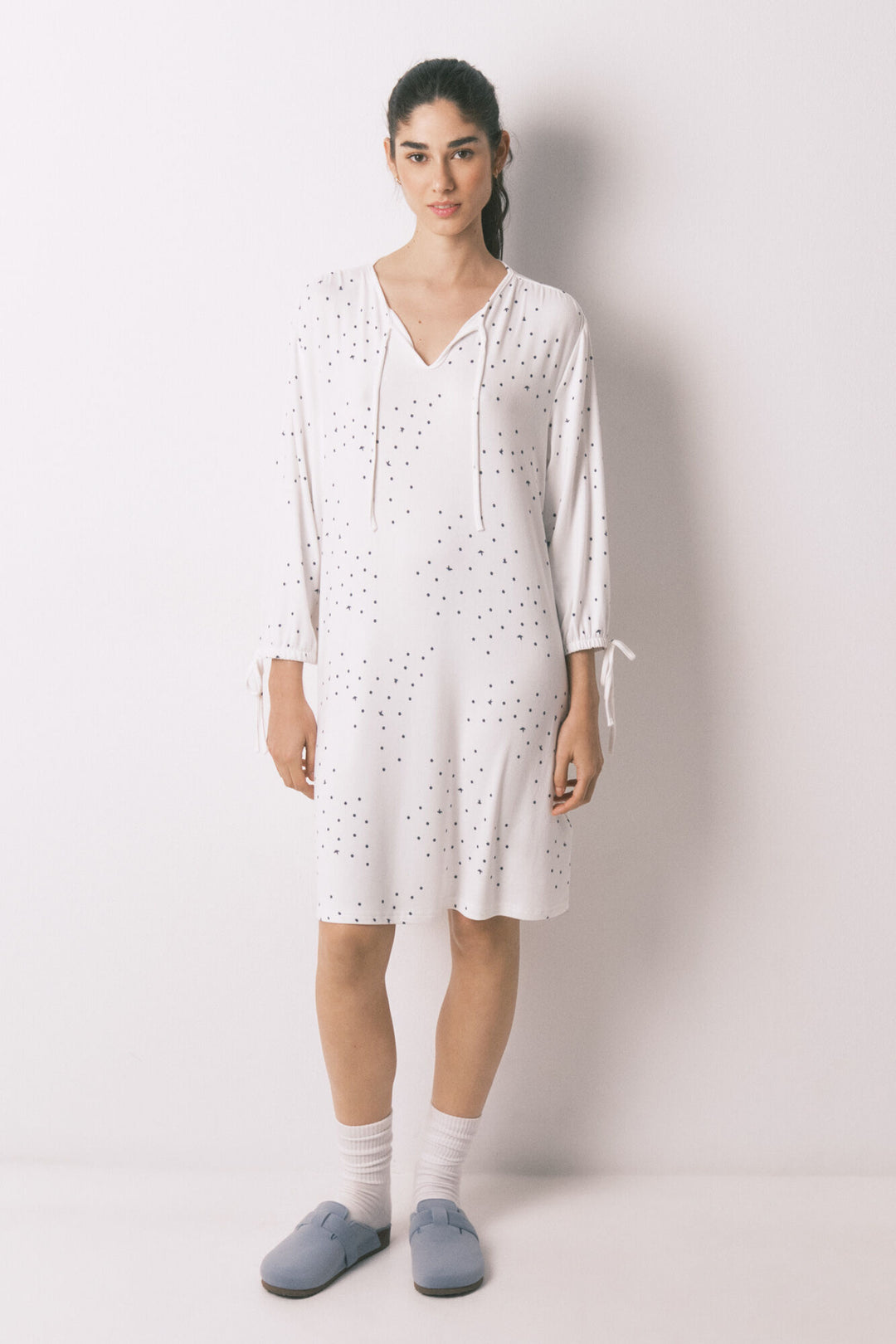 NIGHTDRESS - White Print