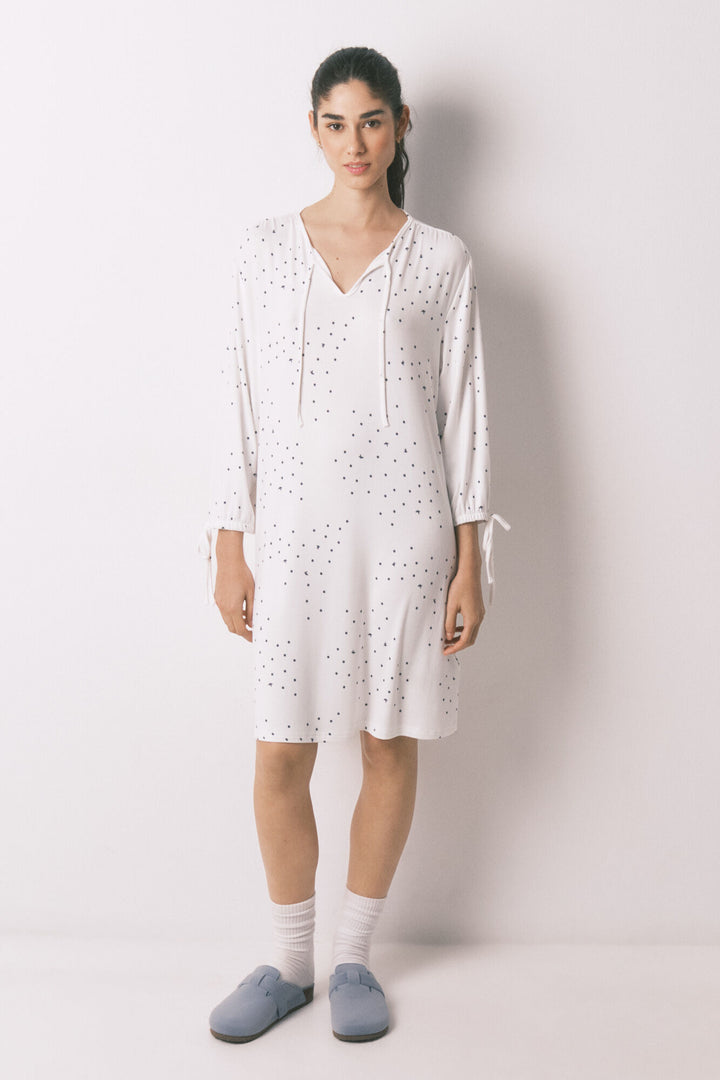NIGHTDRESS - White Print