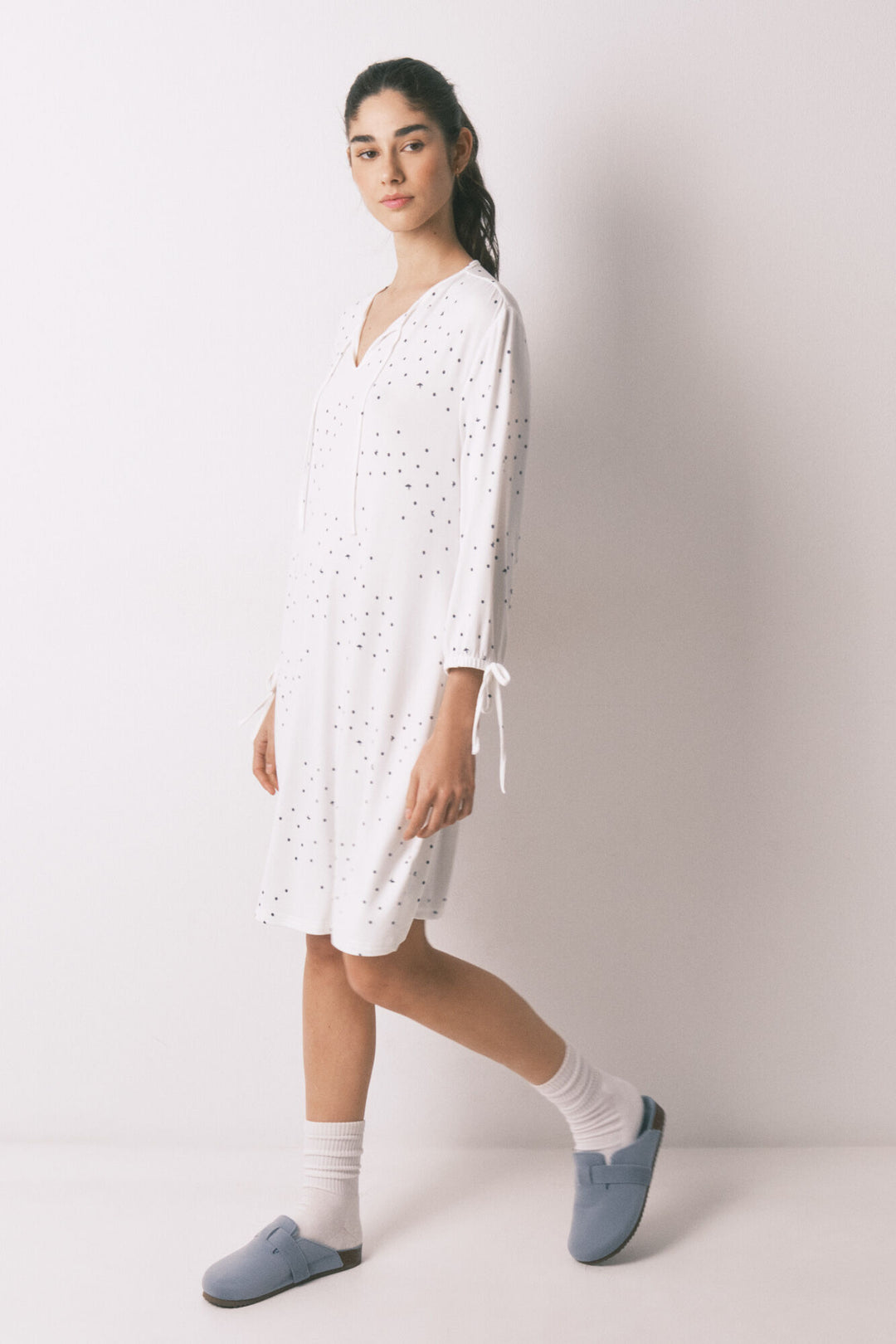 NIGHTDRESS - White Print