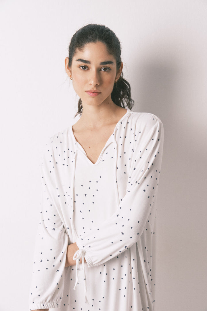 NIGHTDRESS - White Print