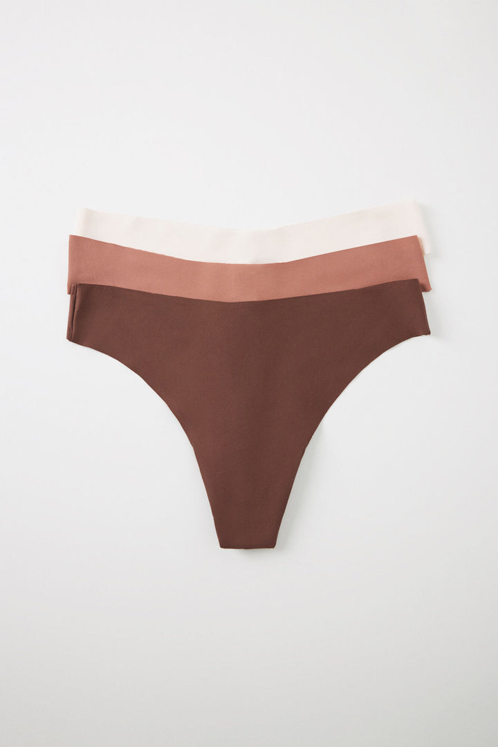 Pack Thong Brief - White Print