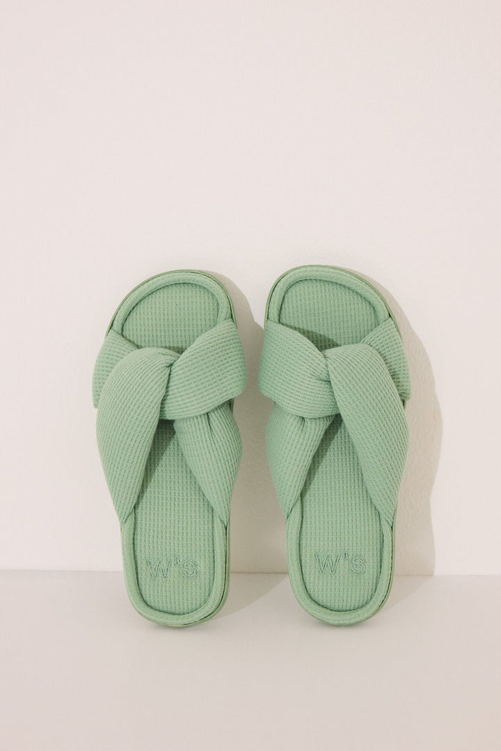 OPEN SHOWER SLIPPERS - Green
