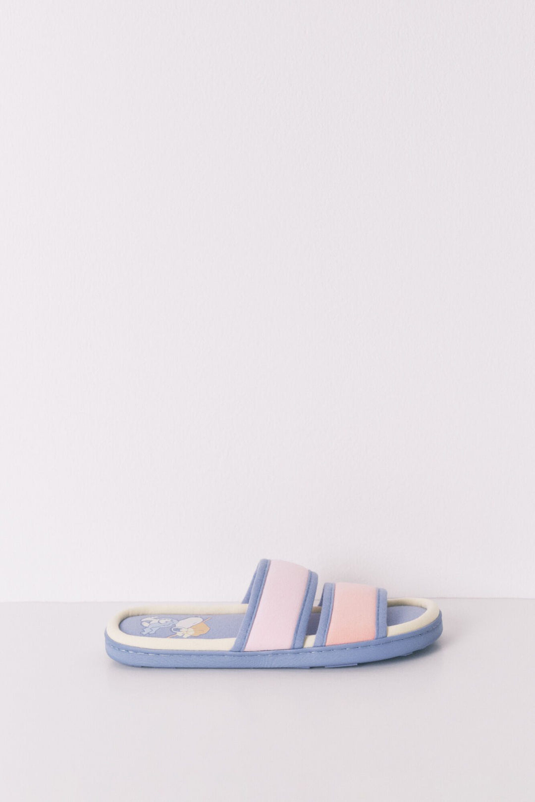 OPEN SHOWER SLIPPERS - White Print