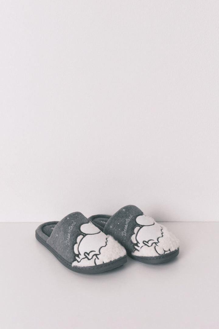 SLIPPERS - Charcoal Grey