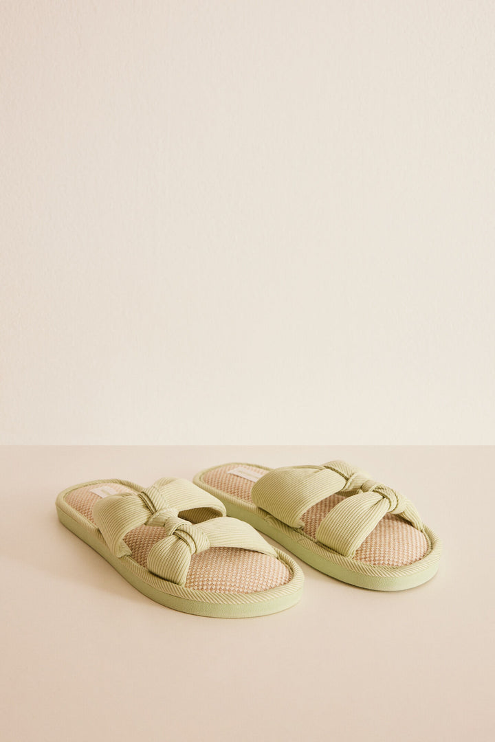 Green knot slippers - Green