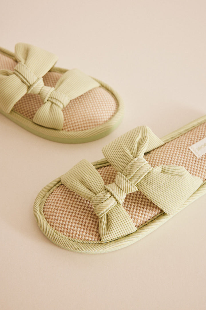 Green knot slippers - Green