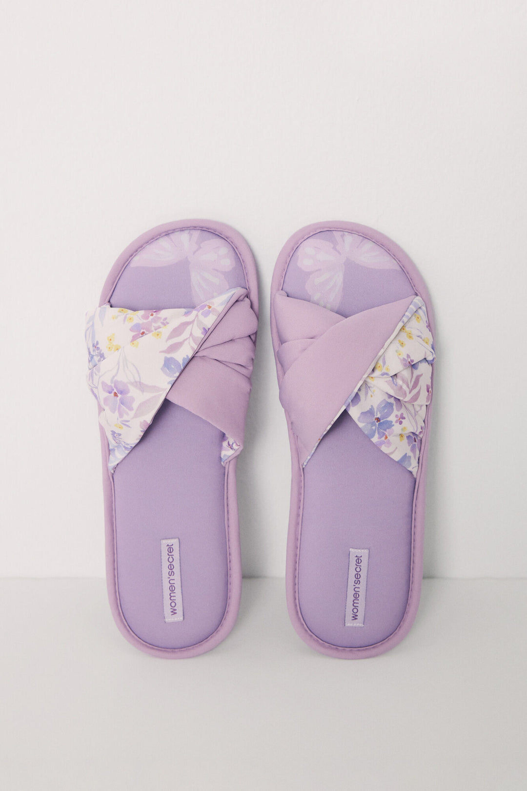 Violet open slippers - Pink