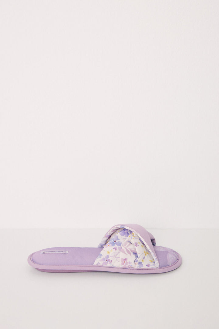 Violet open slippers - Pink