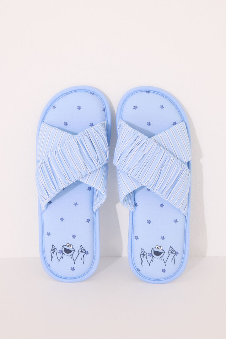 Open Slippers - Medium Blue