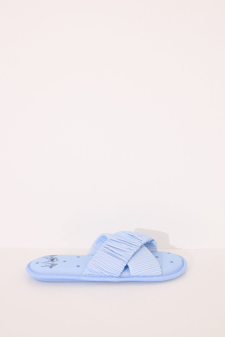 Open Slippers - Medium Blue
