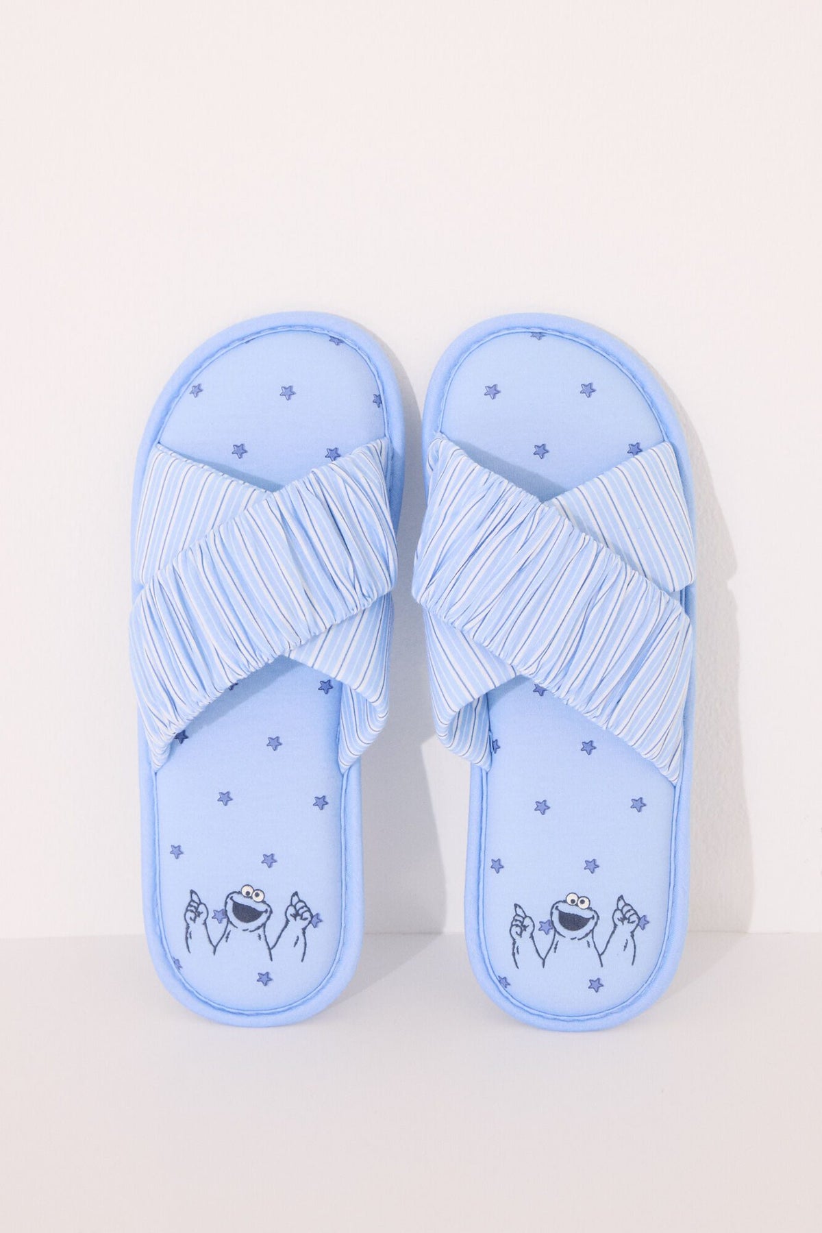 Open Slippers - Medium Blue