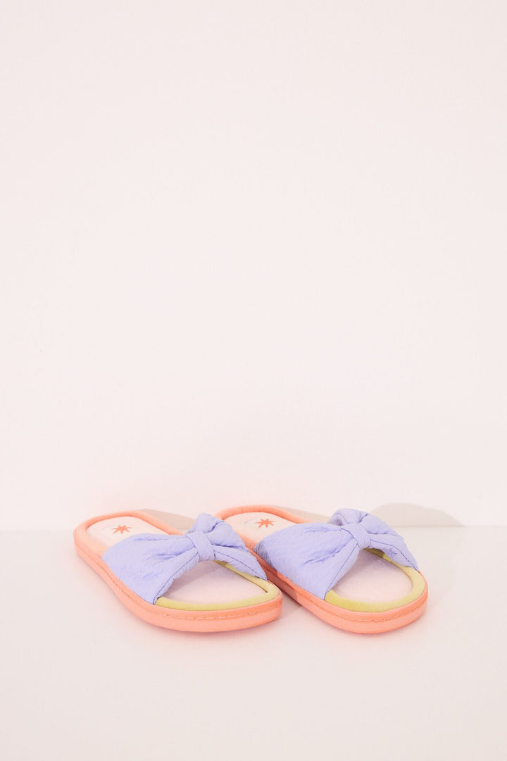 Open Shower Slippers - White Print