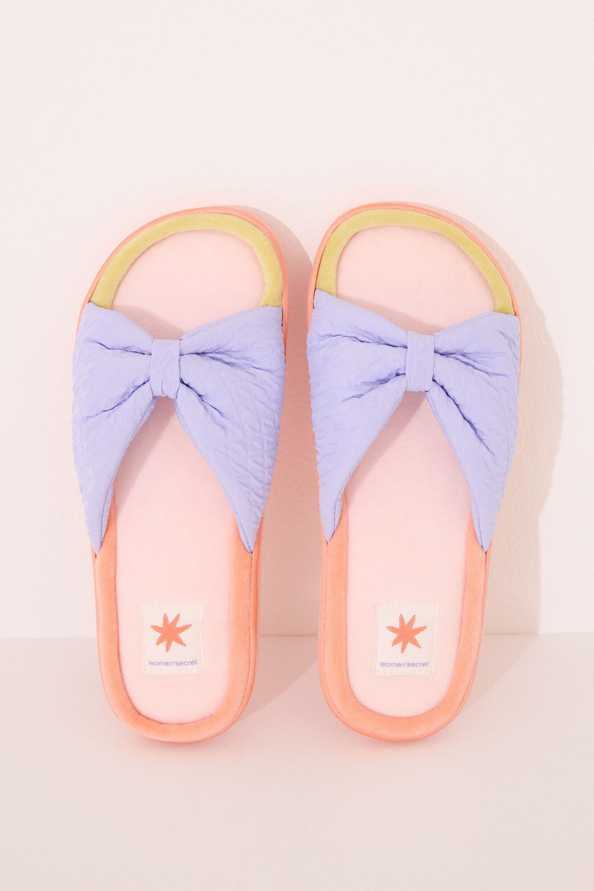 Open Shower Slippers - White Print