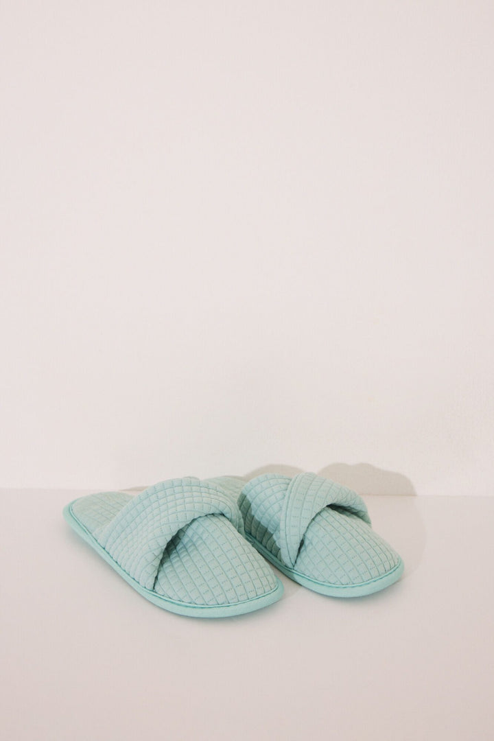 Open Slippers - Medium Blue