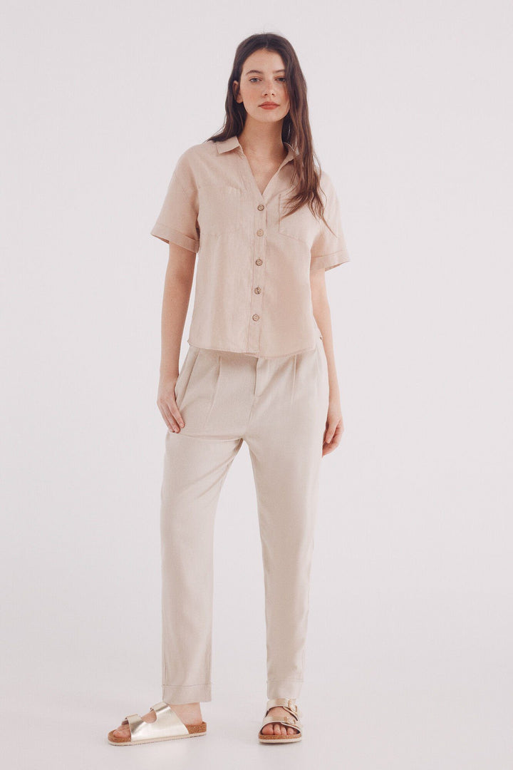 Spring Field Trousers - Tan Print