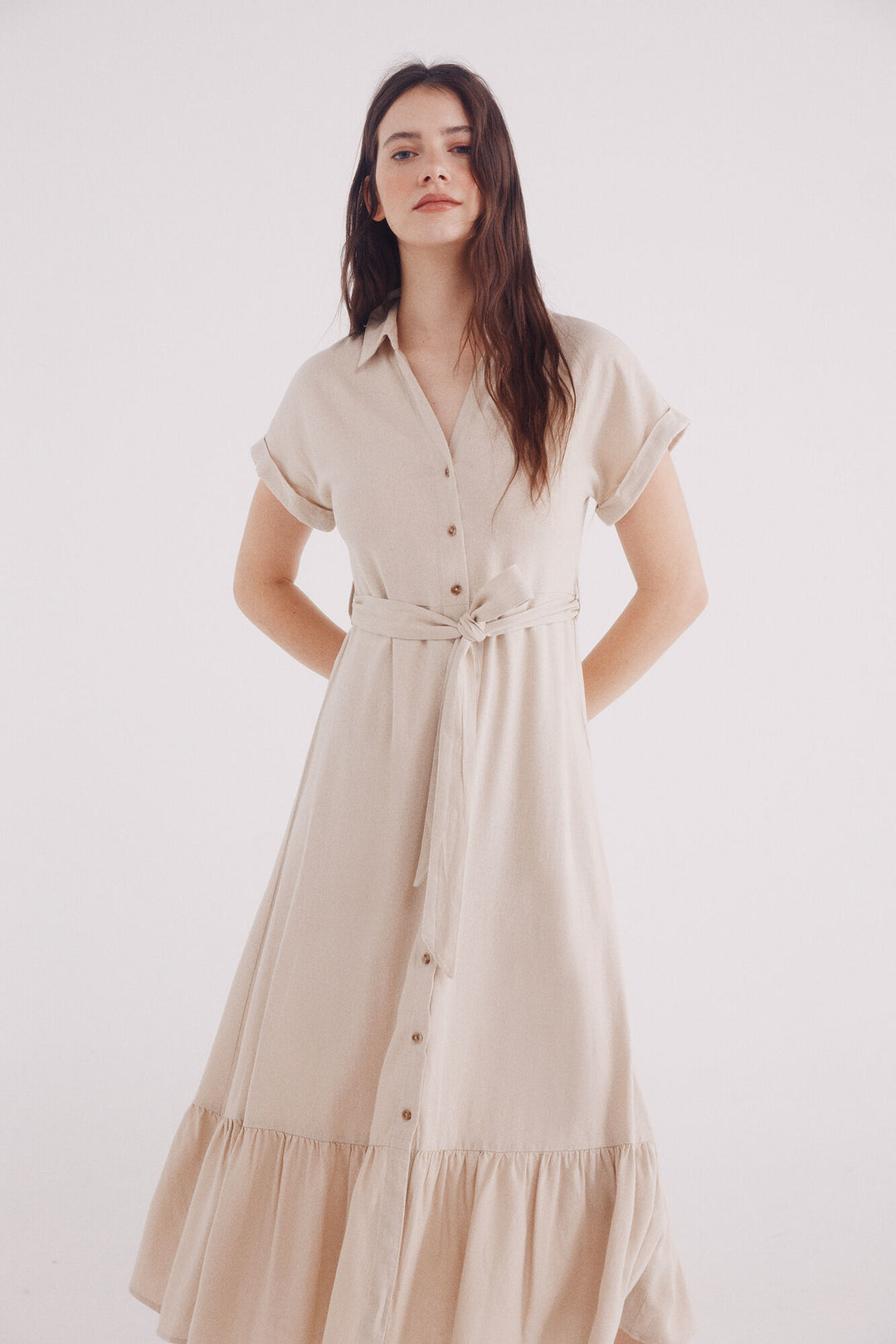 Spring Field Dresses - Tan Print
