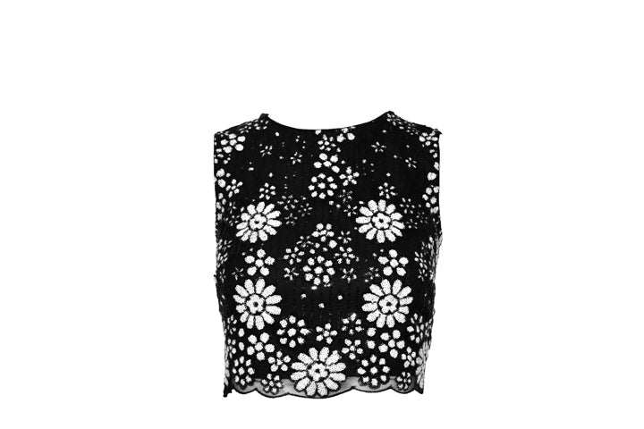 Dress - Black Flower