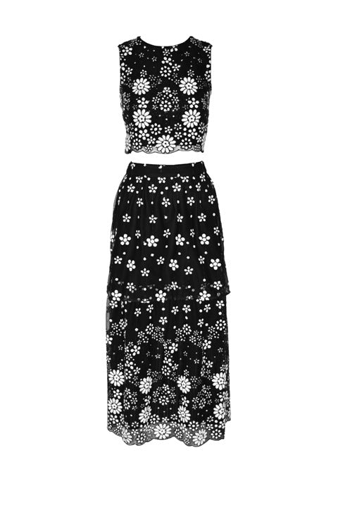 Dress - Black Flower