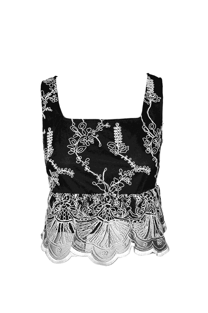 Tops - Black Flower