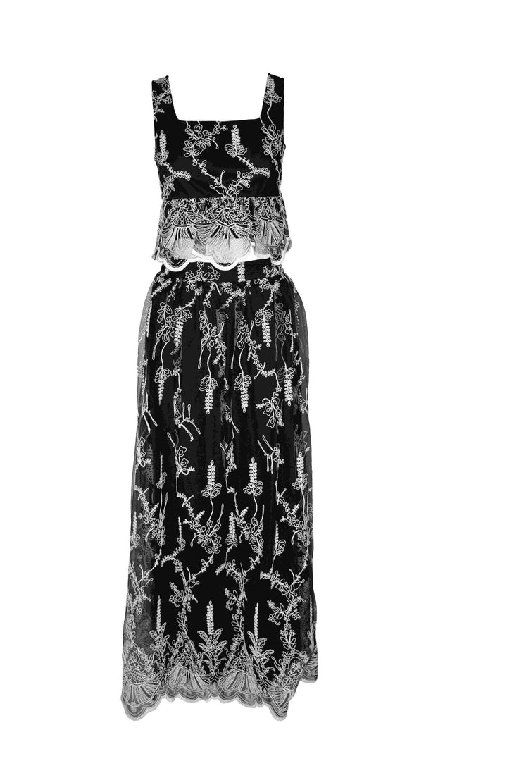 Tops - Black Flower