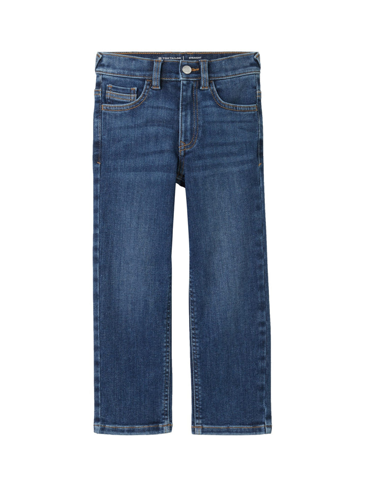 Straight jeans with recycled polyester - Blue