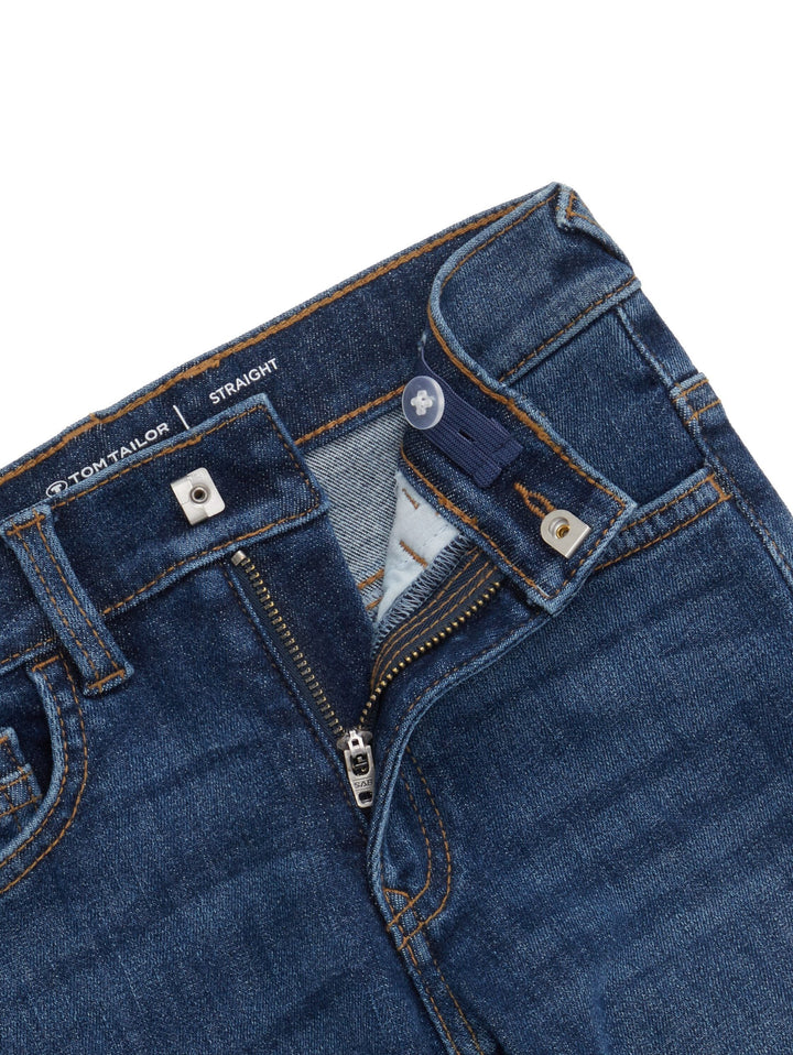 Straight jeans with recycled polyester - Blue
