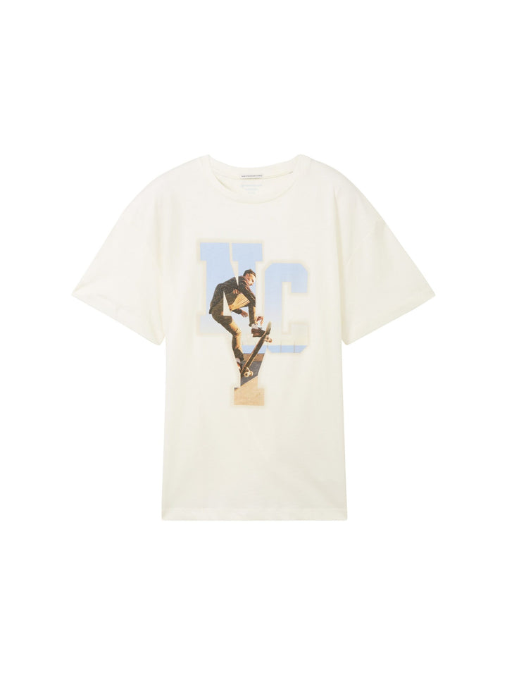 Oversized T-shirt with organic cotton - White