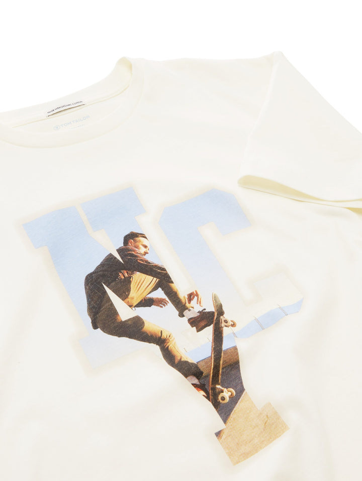 Oversized T-shirt with organic cotton - White