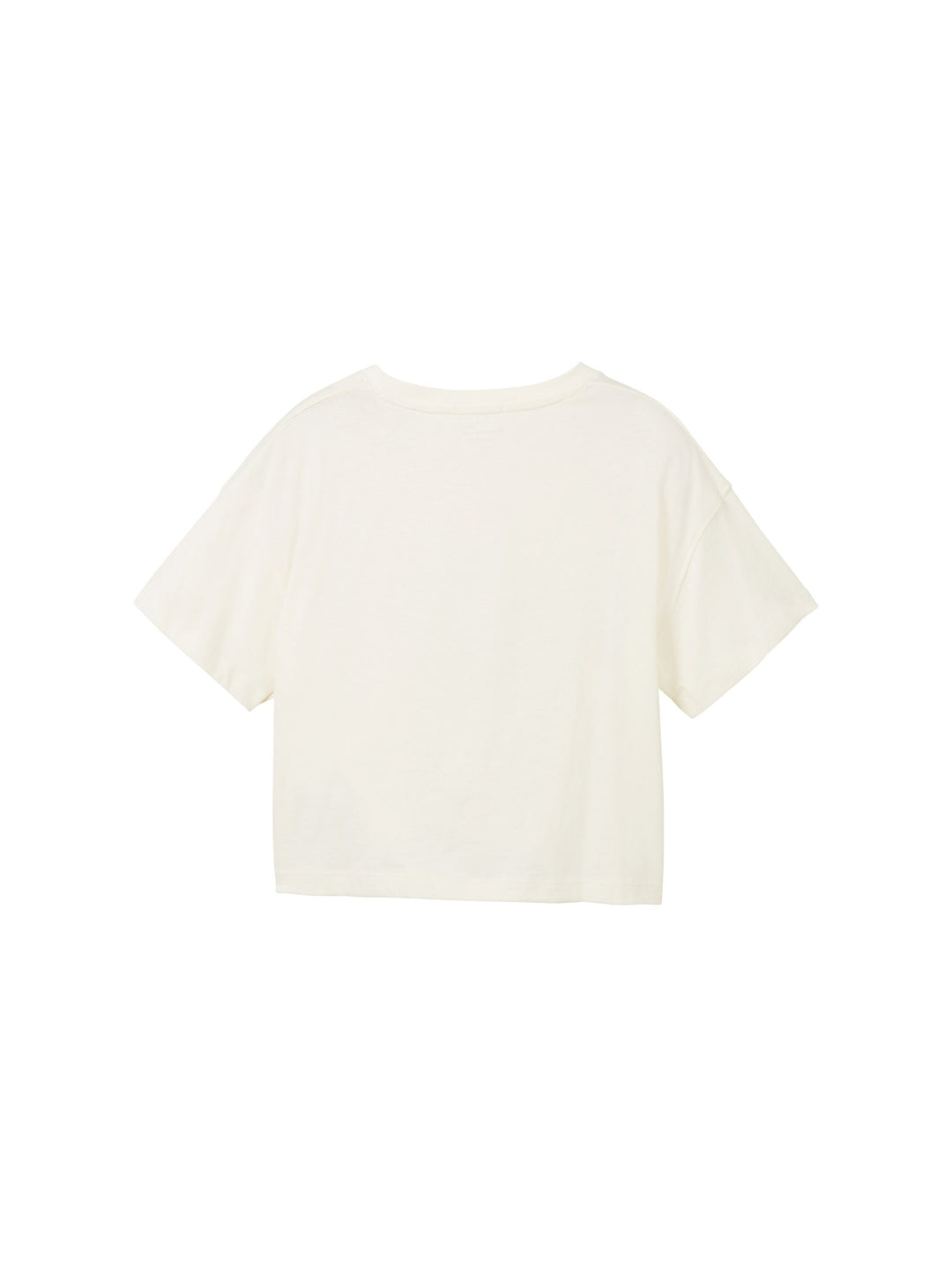Cropped T-shirt with organic cotton - White