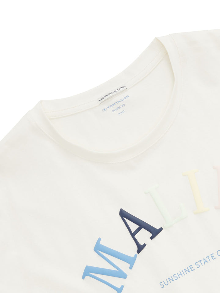 Oversized T-shirt with organic cotton - White