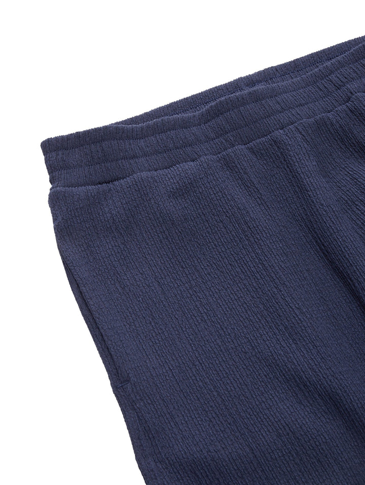 Wide leg trousers with recycled polyester - Blue