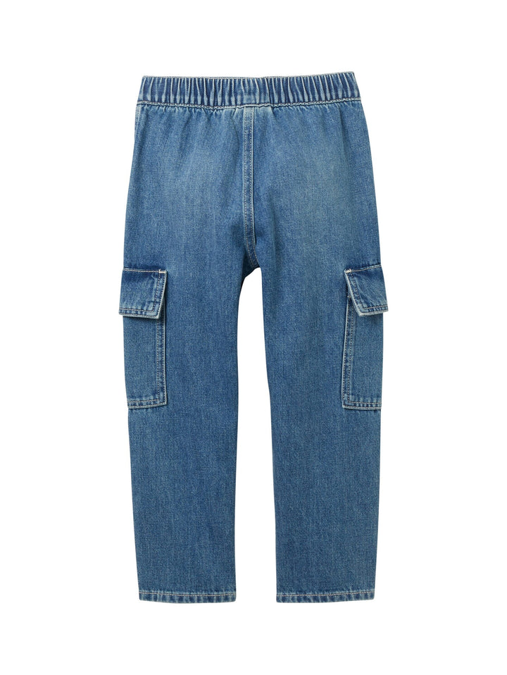 Cargo jeans with recycled cotton - Blue