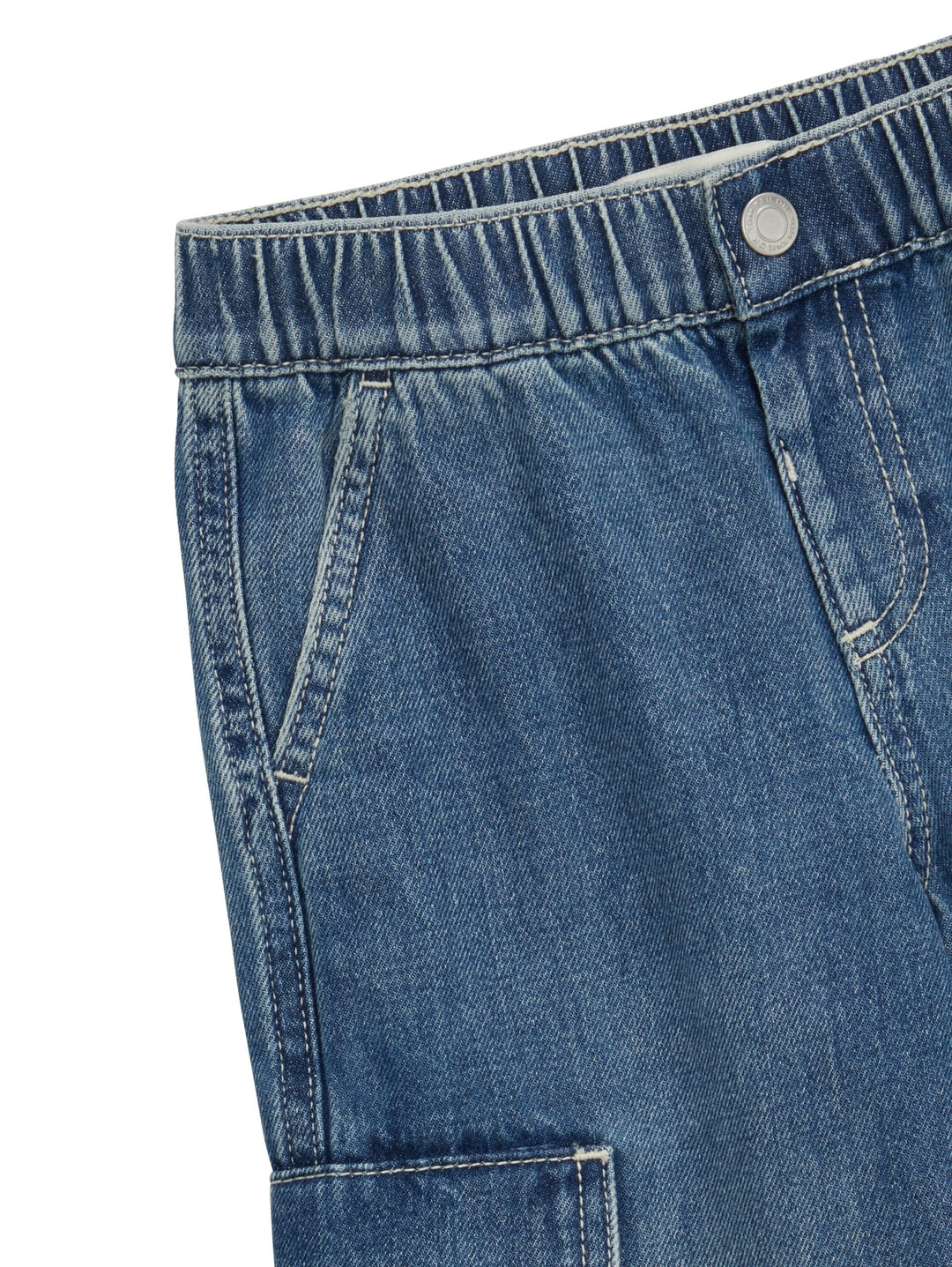 Cargo jeans with recycled cotton - Blue
