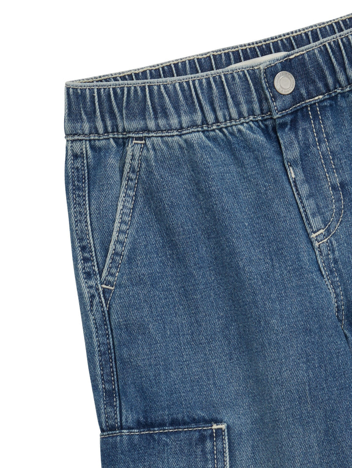 Cargo jeans with recycled cotton - Blue