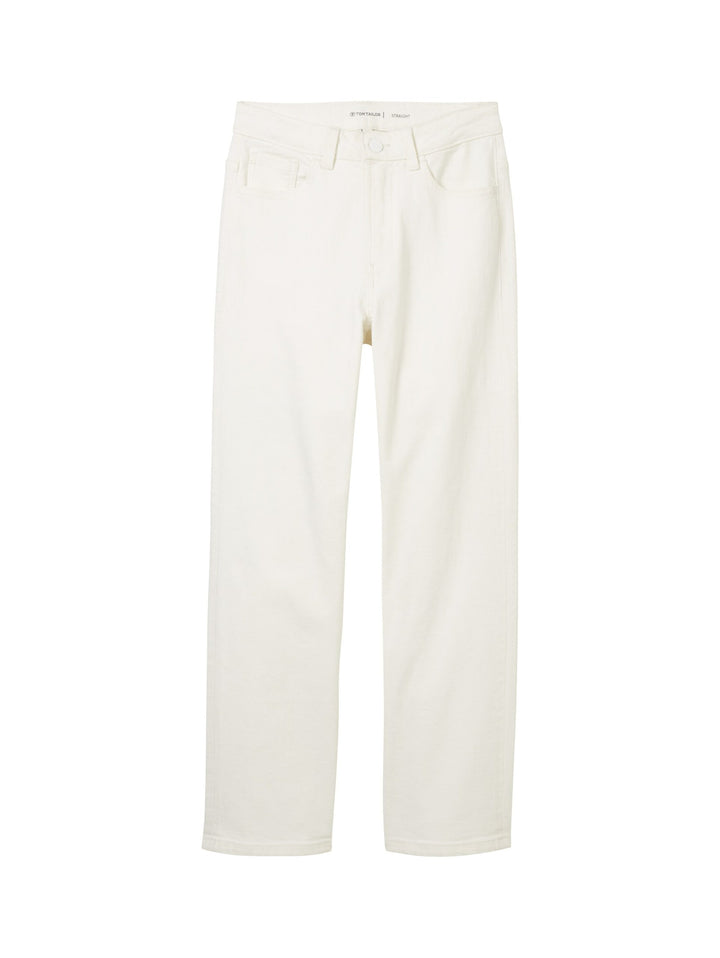 Straight jeans with recycled cotton - White