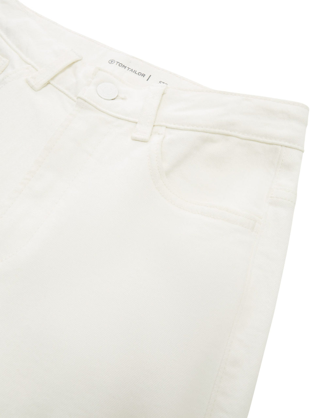 Straight jeans with recycled cotton - White