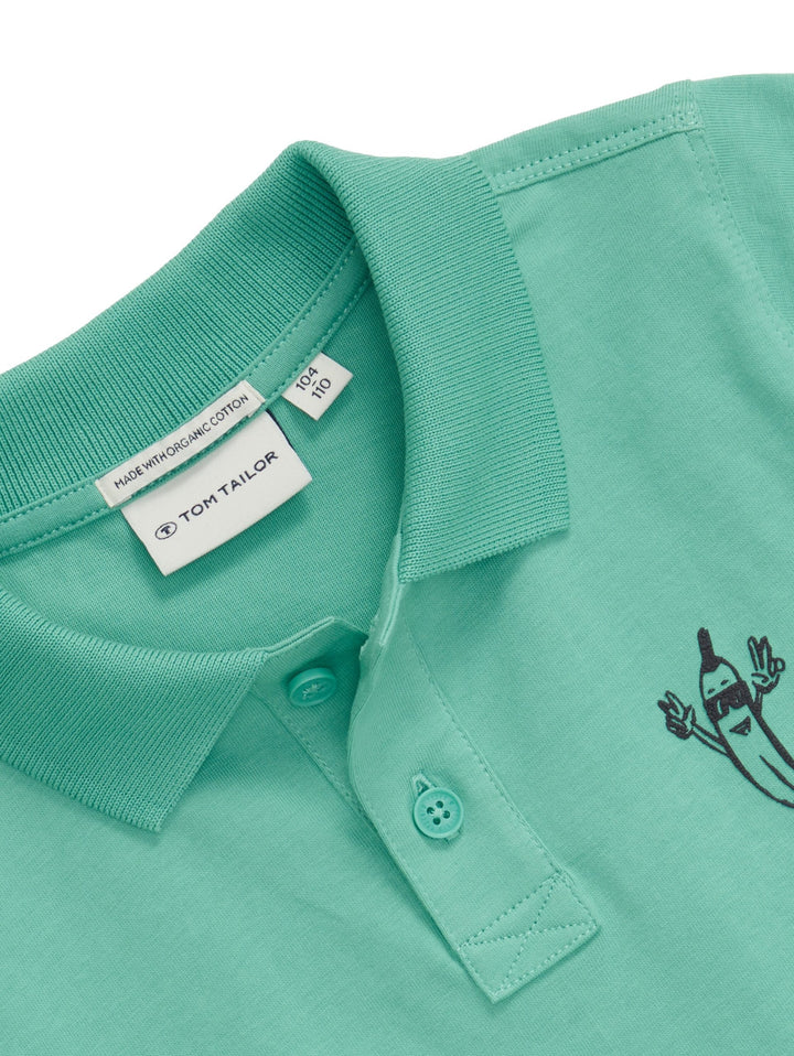 polo shirt with organic cotton - Green