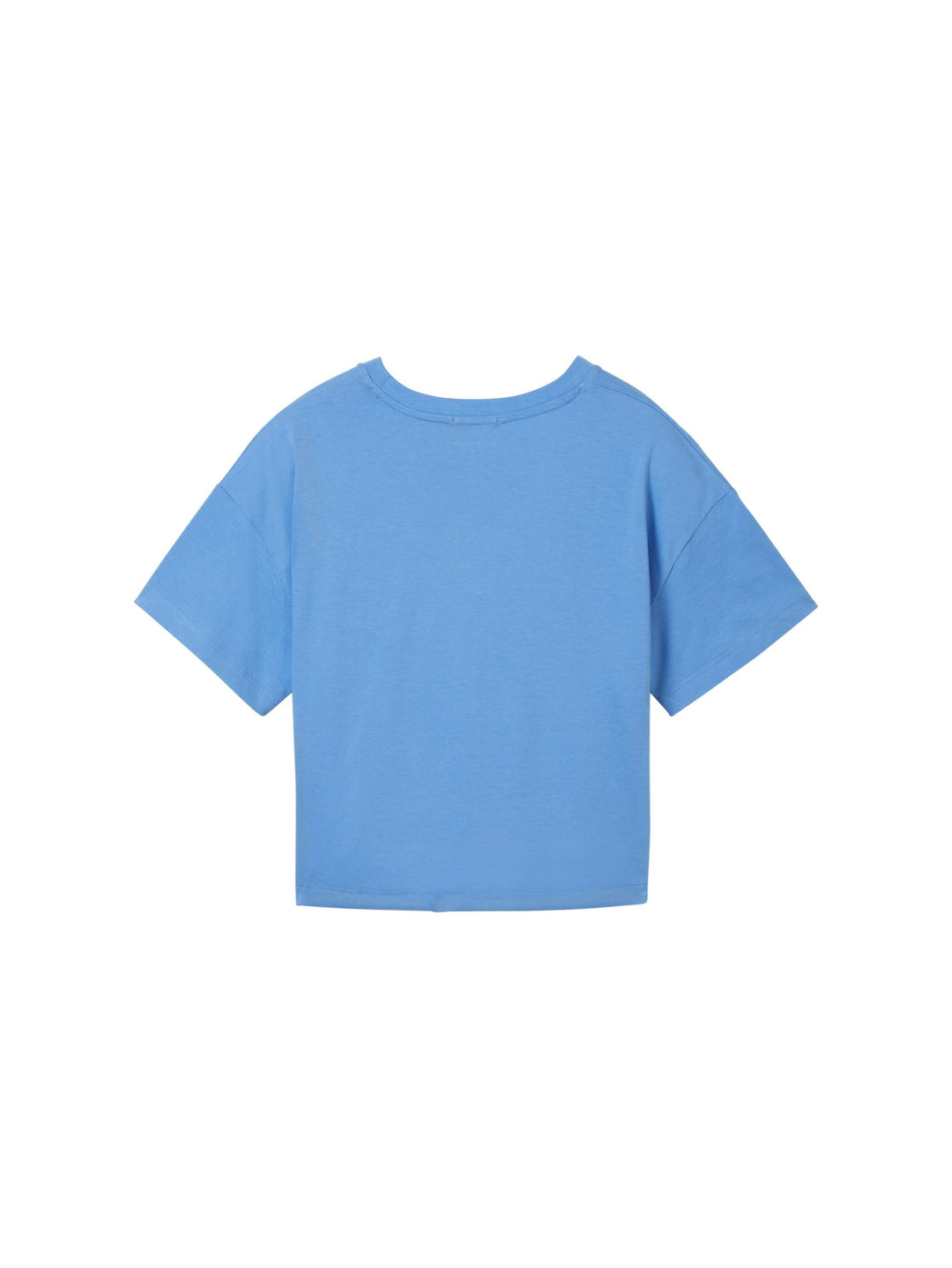 Cropped T-shirt with organic cotton - Blue