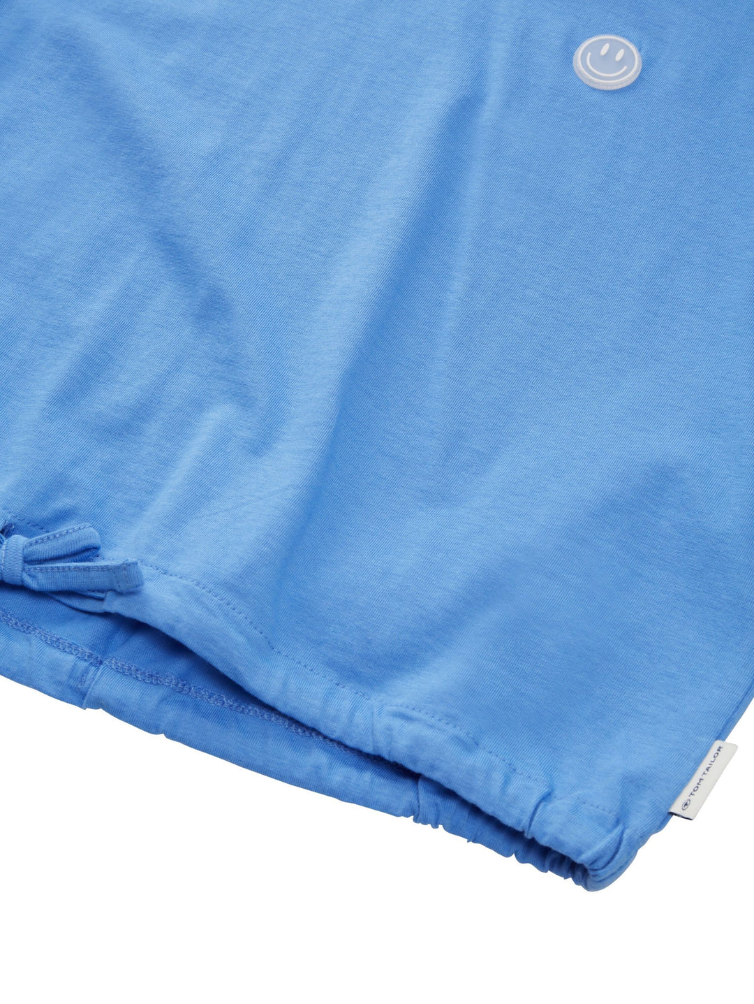 Cropped T-shirt with organic cotton - Blue