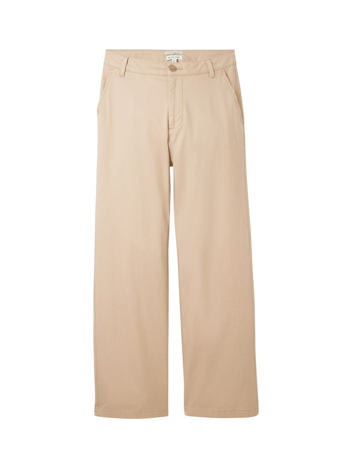 Wide-leg trousers with organic cotton - Brown