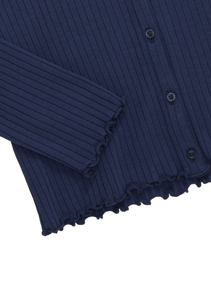 Cardigan with recycled polyester - Blue