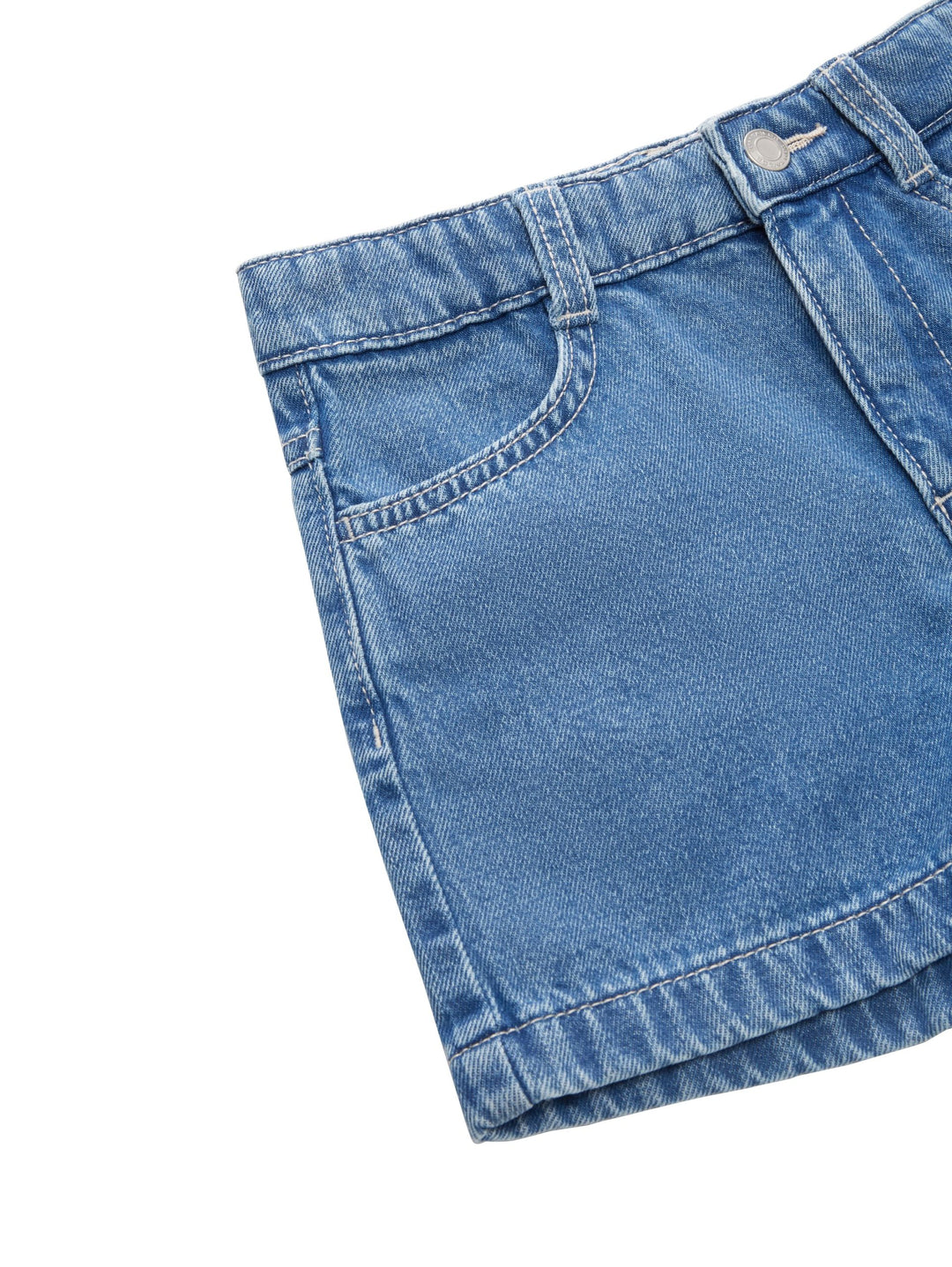 Denim shorts with recycled cotton - Blue