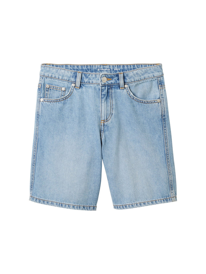 Denim shorts with recycled cotton - Blue