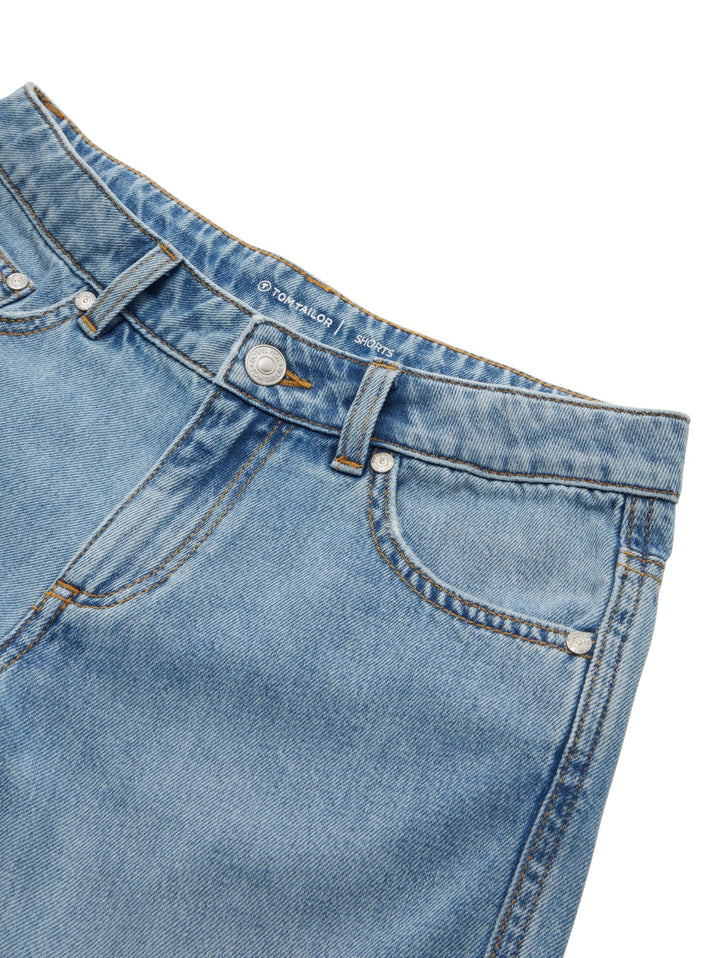 Denim shorts with recycled cotton - Blue