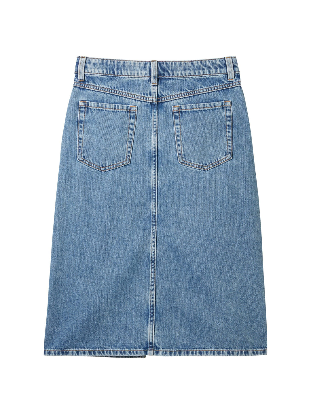 Maxi denim skirt with recycled cotton - Blue