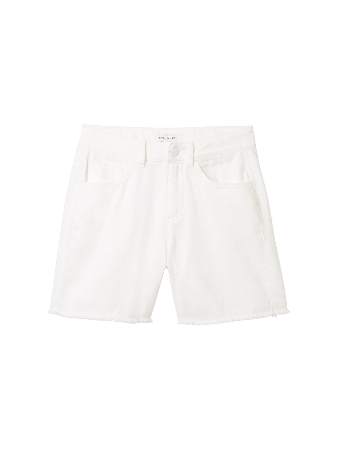 Denim shorts with recycled cotton - White