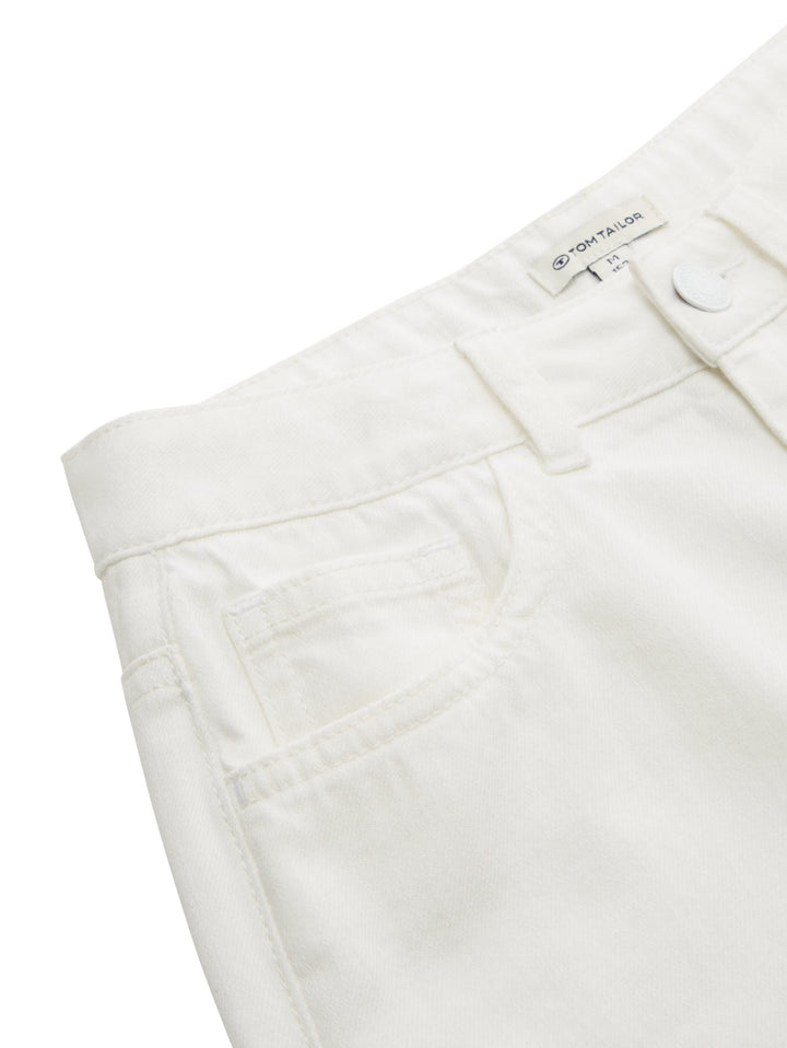 Denim shorts with recycled cotton - White