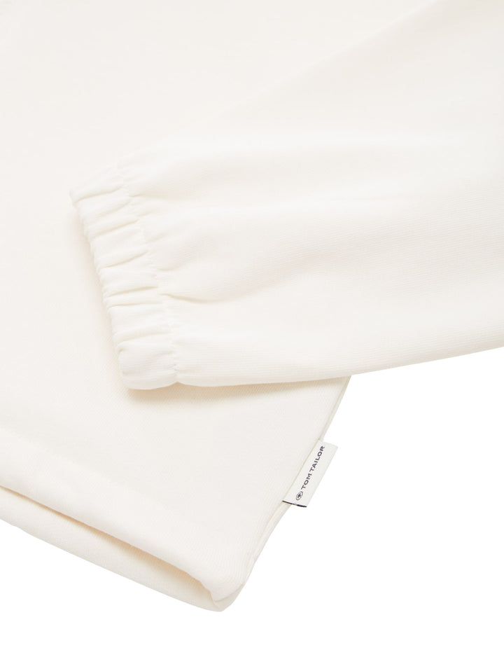 Cropped sweatjacket with organic cotton - Brown